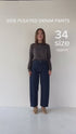 SIDE PLEATED DENIM PANTS / Y243-31045-3 /【 BLUE 】